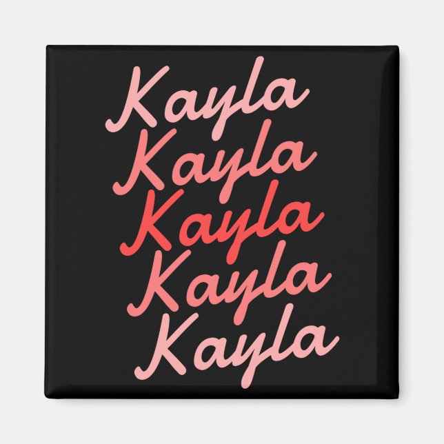 Aimant Simple Modern Cool Tygraphy Name Toddler  (Devant)