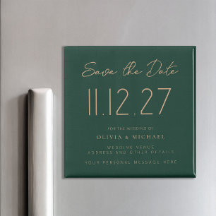 Aimant Simple Moderne Chic Mariage Non Photo Enregistrer