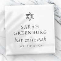 Simple moderne Elégante étoile de David Bat mitzva