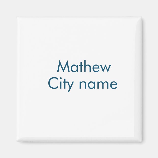 Aimant simple monogramme de lettre initiale ajoutez votre (Devant)