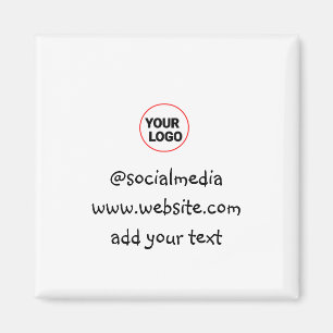 Aimant simple personnalisé minimal ajouter votre logo adr