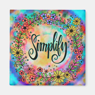 Aimant Simplifier Les Coeurs Joli Floral Colorful Inspiri