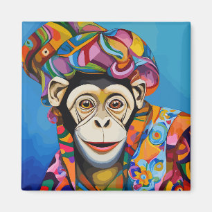 Aimant Singe coloré