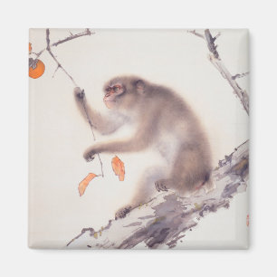 Aimant Singe Japonais Peinture Singe Année Zodiaque Naiss