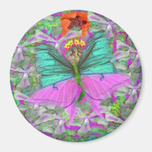 Aimant Sirène papillon par fleur de puissance