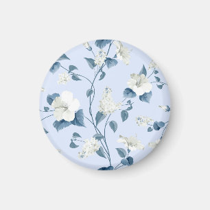 Aimant Siringa, fleurs d'hibiscus, motif en tissu.