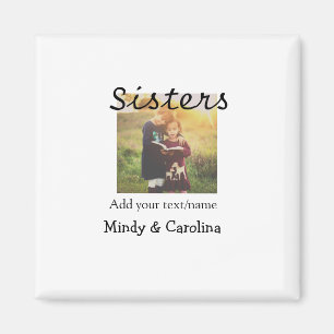 Aimant Sisters besties BFF ajouter nom de la photo nom fa