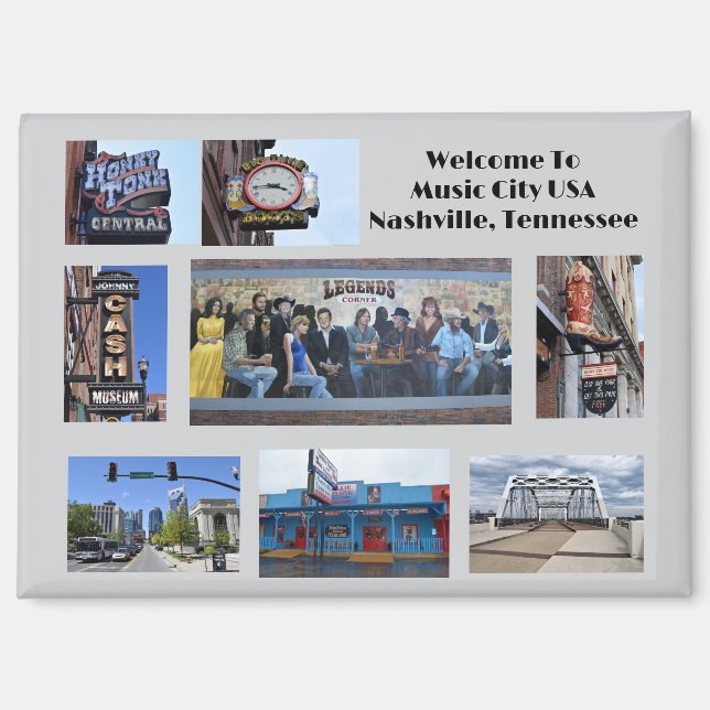 Aimant Sites à voir à Nashville, Tennessee (Recto)