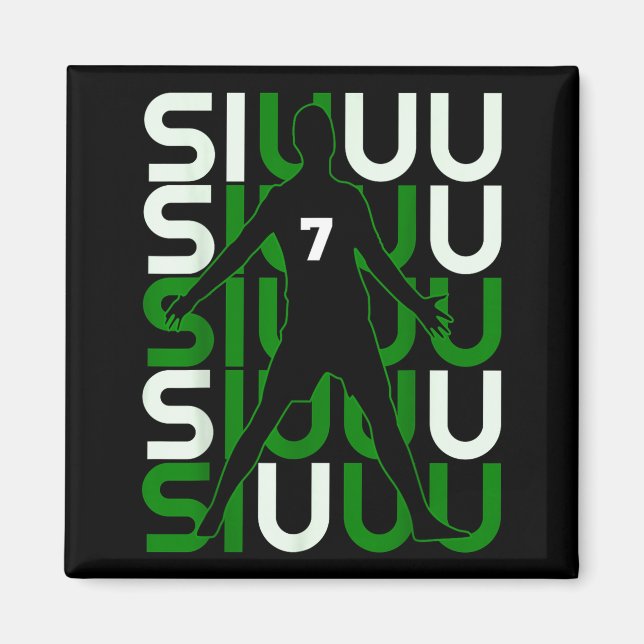 Aimant Siuuuu Funny Soccer Present For Soccer Lovers Fan  (Devant)