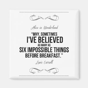Aimant "Six choses impossibles" Alice dans l'aimant du