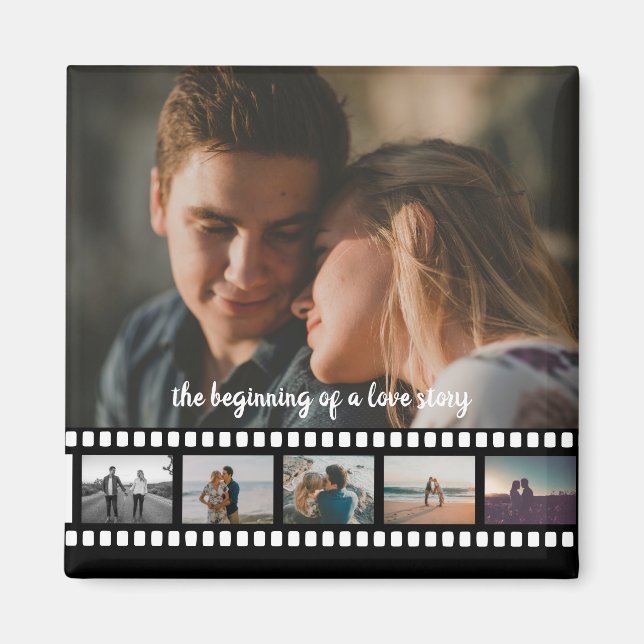 Aimant Six Photos Collage Comme Dans Le Bouton Films (Devant)