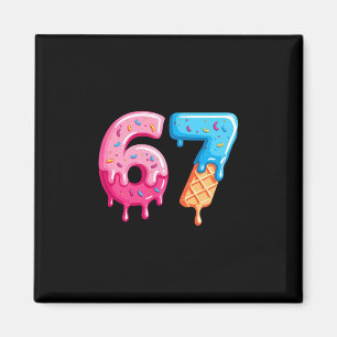 Aimant Six Seven Crème Glacée Dégoulinant Mème Cool 67 Nu