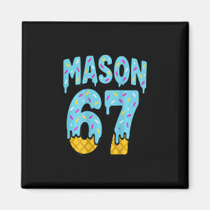 Aimant Six Seven Ice Cream Drip Mason 67 Mème Halloween (
