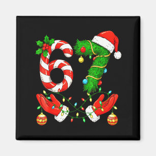 Aimant Six Seven Meme Noël 67 Santa Noël drôle 
