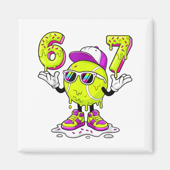 Aimant Six Seven Meme Tennis Ice Cream Drip 67 For Kids B (Devant)