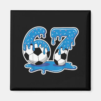 Aimant Six Seven Soccer Ice Cream Drip Funny Design
