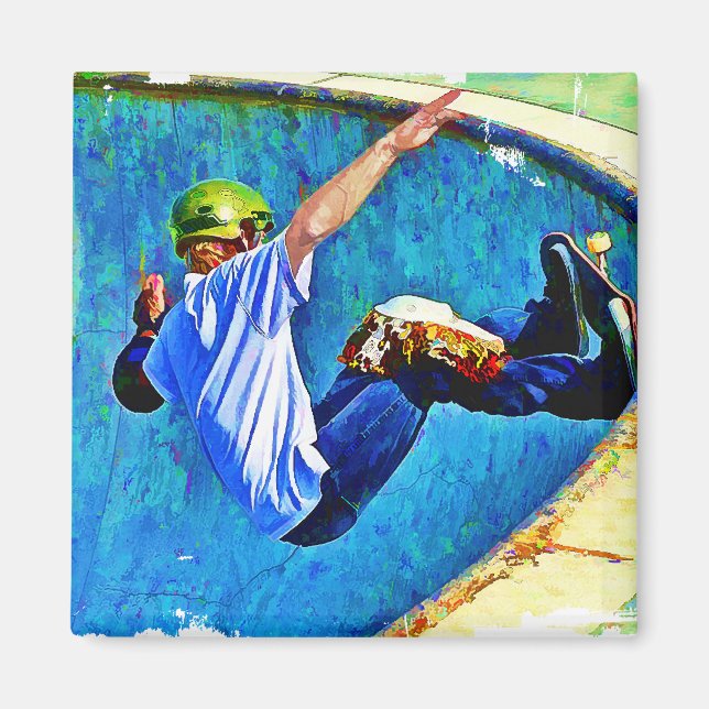 Aimant Skateboard dans le bol (Devant)