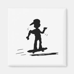 Aimant Skater Kid par Cussdum Designs