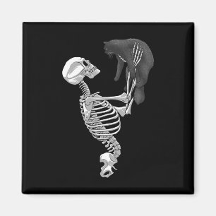 Aimant Skeleton Cat Art For Men Femme Feline Costume Hall
