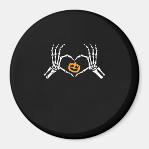 Aimant Skeleton Coeur main Halloween Costume Citrouille
