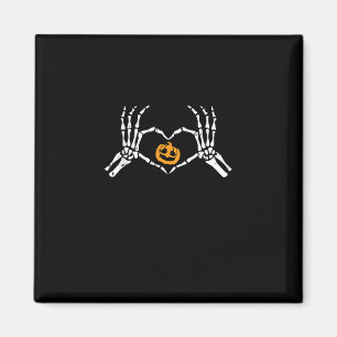 Aimant Skeleton Coeur main Halloween Costume Citrouille