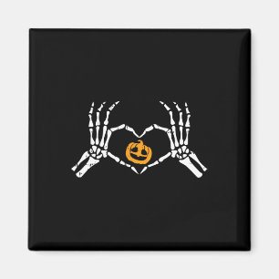 Aimant Skeleton Coeur main Halloween Costume os Pumpki