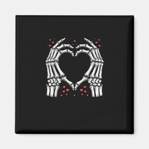 Aimant Skeleton Coeur main Valentines Jour Drôle Couple