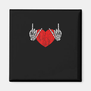 Aimant Skeleton Coeur Mains Et Rouleau, Valentines Hallow