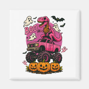 Aimant Skeleton Dinosaur T Rex Riding Monster Truck Breas