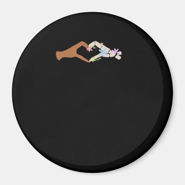 Aimant Skeleton Hands Heart Show Basic (Devant)