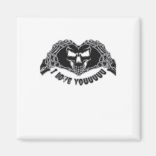 Aimant Skeleton Hands Skull, Halloween Design Pour Backgr (Devant)