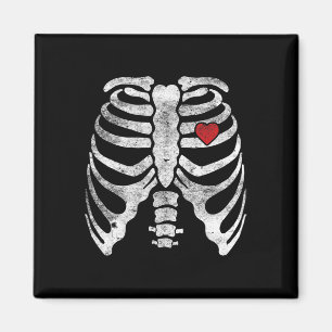 Aimant Skeleton Heart Rib Cage X-ray Adulte Enfants Amusa