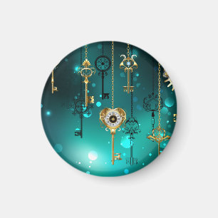 Aimant Skeleton Keys on Green Background
