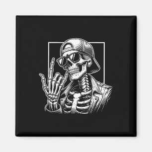 Aimant Skeleton Rock Halloween Costume Rocker Cool R