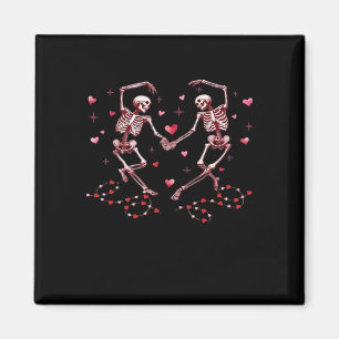 Aimant Skeletons tenant les mains Coeur Valentines concep