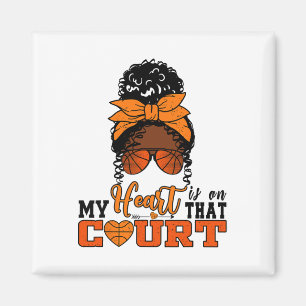 Aimant Sketll Maman Mon Coeur Est Sur Cette Cour Afro-Amé
