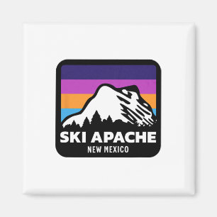 Aimant Ski Apache Nouveau-Mexique Ski Snowboard Famille T