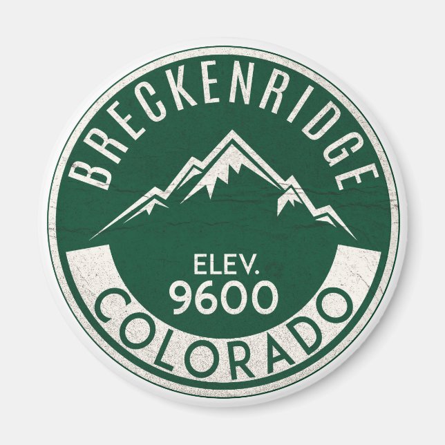 Aimant Ski Breckenridge Colorado Ski Snowboard (Devant)