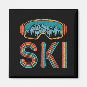 Aimant Ski de fond Vintage 80s 90s Snowboard skieurs M
