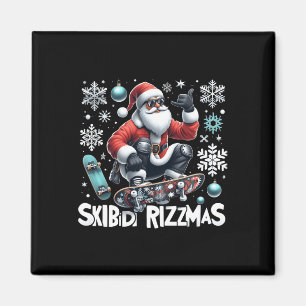 Aimant Skibidi Rizzmas Noël Skibidi Rizzmas Patinage