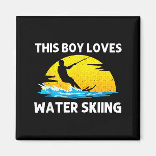 Aimant Skier dans l'eau cool pour garçons filles sports d