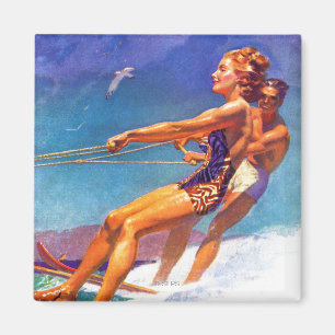 Aimant Skieur de l'eau par McClelland Barclay