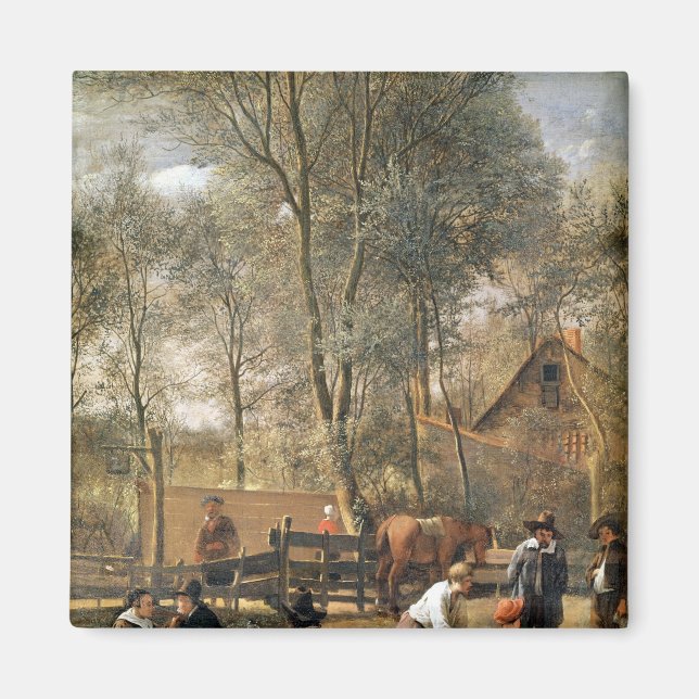 Aimant Skittle Players à l'extérieur d'une auberge, c.166 (Devant)