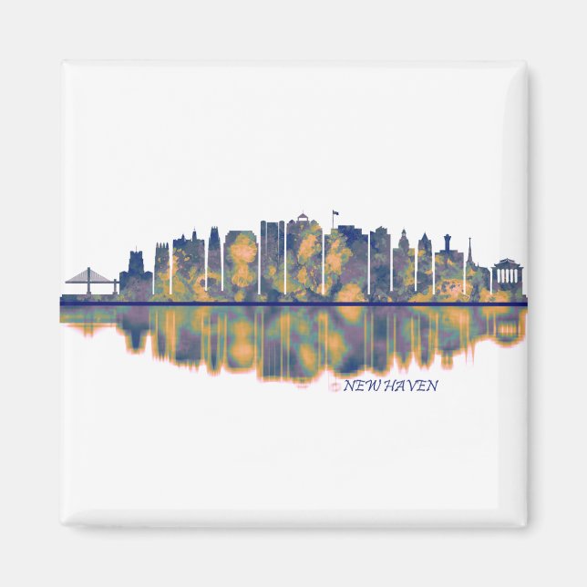 Aimant Skyline de New Haven (Devant)