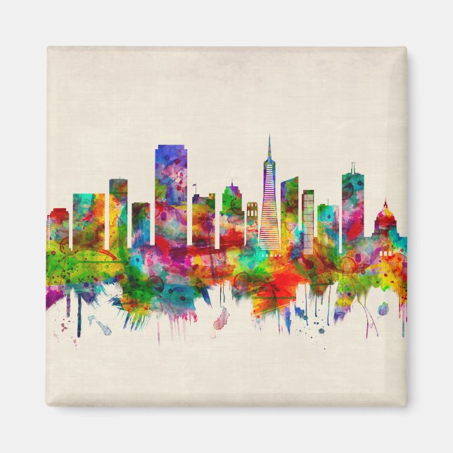 Aimant Skyline de San Francisco en Californie (Devant)