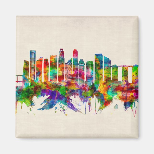 Aimant Skyline de Singapour (Devant)