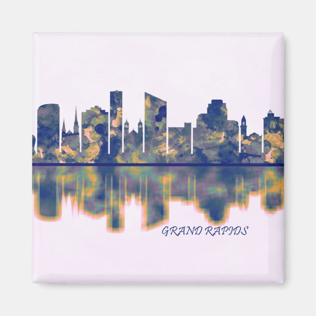 Aimant Skyline Grand Rapids (Devant)