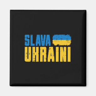 Aimant Slava Ukraini Gloire à l'Ukraine Drapeau Femmes Uk
