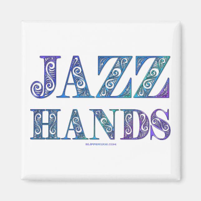 Aimant SlipperyJoe's artistique Jazz Hands couleurs vives (Devant)