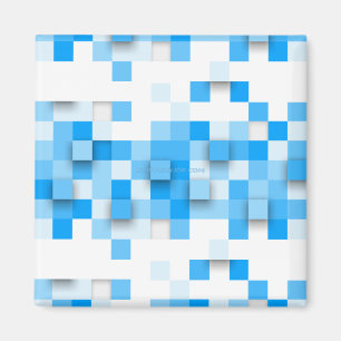 Aimant SlipperyJoe's carré artwork mosaïque moderne trois